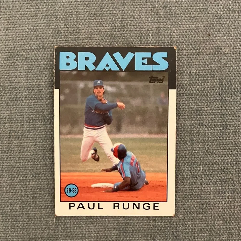 1986 Topps Atlanta Braves Baseball Card